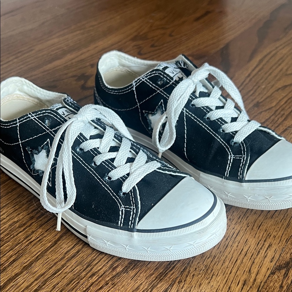 Vintage Converse Women’s One-Star Black and White Sneakers